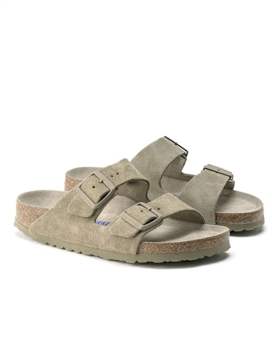Arizona Suede Leather Sandal - Faded Khaki